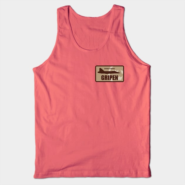 JAS 39 Gripen Patch (small logo - desert subdued) Tank Top by TCP